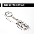 thumbnail image 4 of Goofa French Bulldog3 Printed Rectangular Metal Keychain Bag Charm Floral Charm for Purse Keys Metal Keyring Gift for Women Accessories, 4 of 7