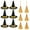 12pcs, variant on LShunze Mini Witch Hats and Brooms - Halloween Decorations for Party Favors, Birthday, Wedding, DIY Crafts Accessories - Set of 12 (6 Black Witch Hats + 6 Broom Sticks)