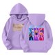thumbnail image 1 of Moonsky Sudadera con capucha y cordón HUNTRX, estampado de grupo de chicas coreanas, jersey corto, suave y cómodo, top de manga larga para primavera y otoño.,Morado claro,150, 1 of 4