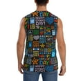 thumbnail image 4 of Bingfone Happy Father Day Pattern Men's Tank Tops Workout Sleeveless Tee Shirts Running Beach Tanks for Men-Small, 4 of 8