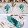 thumbnail image 2 of Teal Cloth Napkins, Retro Oil Painting Modern Abstract Art Aesthetics Washable and Reusable Dinner Napkins Set of 6, Table Napkin for Kitchen Party Birthday Wedding Hotel Housewarming 20"x20", 2 of 8
