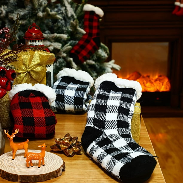 Mefallenssiah Socks for Women Fleece-Lined Sherpa Slipper Socks