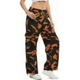 thumbnail image 5 of Camo Pants Women High Waisted Wide Leg Casual Camoflage Cargo Pants Baggy Elastic Waist Straight Jeans Trousers, 5 of 10