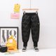 thumbnail image 5 of Pantalones de plumón de color sólido para niños, impermeables, desechables, para niños y niñas, pantalones cálidos y gruesos de plumón de pato blanco, 5 of 5