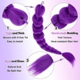 thumbnail image 6 of Braided Ponytail Extension for Kids, Synthetic Hair Claw Clip Hairpiece for Girls, 46cm Length, Vibrant Color for Costume and Daily Wear,1PCS, 6 of 9