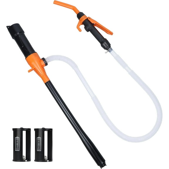Portable Electric Siphon Pump for Gasoline, Battery Operated Fuel Transfer Pump, 3.5GPM Flow Gas Diesel, Oil Extractor - Ideal Fluid Transfer Pump for Water