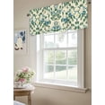 thumbnail image 6 of Green Blue Spring Floral Curtain Valances for Windows, Watercolor Flower Summer Kitchen Valance Window Treatment, Light Filtering Block Curtains for Bathroom/Bedroom/Living Room 42'' x 18'', 6 of 9