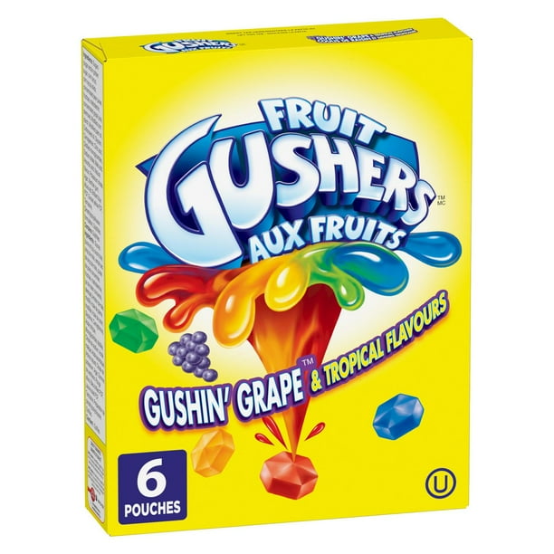 Fruit Gushers by Betty Crocker Gluten Free Gushin' Grape and Tropical