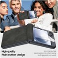 thumbnail image 6 of Dteck for Samsung Galaxy Z Flip 6 Case with Built-in Screen Protector, Hinge Protection, Ultra Thin PU Leather Matte PC Shockproof Phone Cover for Samsung Z Flip 6 5G,Red, 6 of 6