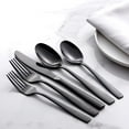 thumbnail image 3 of Black Silverware Cutlery Set,20-Piece Stainless Steel Black Flatware Utensils Service for 4,Include Knife Fork Spoon,Dishwasher Safe, 3 of 7