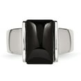 thumbnail image 4 of Stainless Steel Black Glass Size 9 Ring, 4 of 7