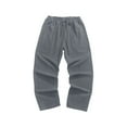 thumbnail image 6 of Men's Pants Men's Solid Color Elastic Waist Straight Tube Drawstring Pocket Casual Pants Mens Joggers with Pockets Mens Pants Casual,Casual Pants for Men,Men's Casual Pants, 6 of 6