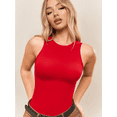 thumbnail image 2 of MOYIKO Tank Top for Women Sleeveless Bodysuits for Women Crewneck Summer Fitted Tight Tops, 2 of 8