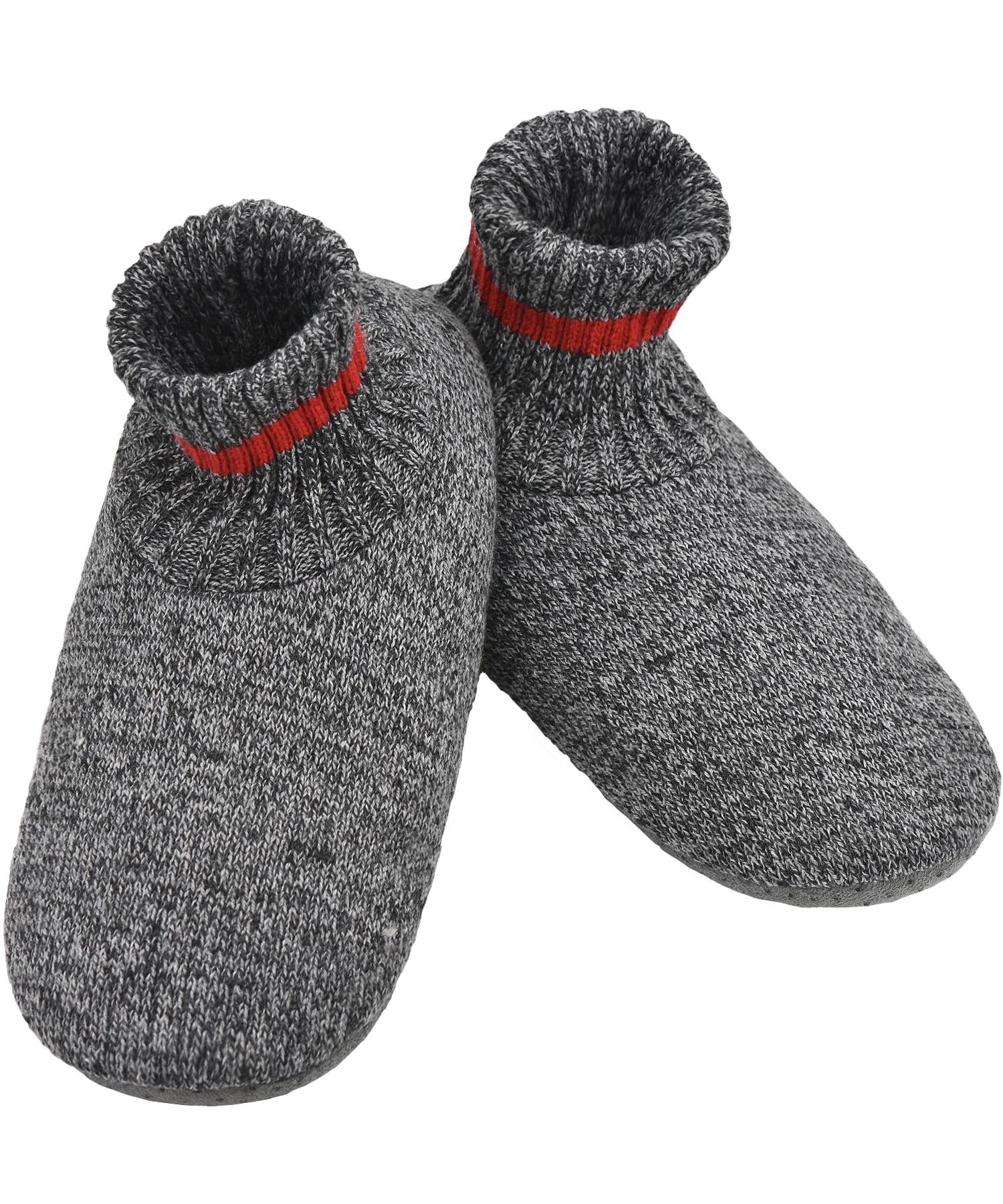 DICUIRD Men's Slippers Socks Autumn Winter Indoor Non-Skid House Slippers 