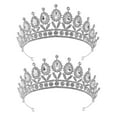 thumbnail image 6 of OULII 2-Pack Metal Pageant Crowns for Beauty Contests, Costume Accessories, and Special Events, 6 of 8