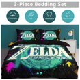 thumbnail image 5 of Logo The Legend of Zelda Tears 3 Pieces Bedding Set Double Sided Printing Soft Comforter Sets Decor Bedroom Gifts With 1 Duvet Cover 2 Pillowcases, 5 of 8