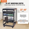 thumbnail image 2 of Rack para servidores VEVOR 15U con marco abierto de 23 a 40 pulgadas de profundidad con ruedas, 2 of 9