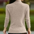 thumbnail image 5 of Women's Soft Turtleneck Knit Sweater Base Layer Top for Fall and Winter Wear, Perfect for Holiday Season and Daily Comfort, Warm and Elegant,Camel,M, 5 of 5