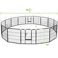 thumbnail image 3 of Geniqua 40 Inch 16 Panel Heavy Duty Metal Pet Dog Playpen Kennel Exercise Fence Cage, 3 of 8