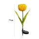 thumbnail image 3 of 2 piezas de luz de enchufe de tierra de tulipán solar 600 mAh IP65 (gradiente amarillo cremoso), 3 of 7