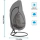 thumbnail image 2 of Funda para silla colgante, funda para silla colgante, funda protectora para silla colgante tipo silla colgante, funda impermeable para muebles con cremallera, 190 x 115 cm (gris), 2 of 5