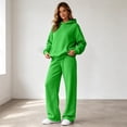 thumbnail image 7 of WULMLEO Matching Sets Women Clothing Matching Hooded Sweatshirts and Wide Leg Joggers Cute Two Piece Set Casual Lightweight Going Out Tracksuit Set Green L, 7 of 7