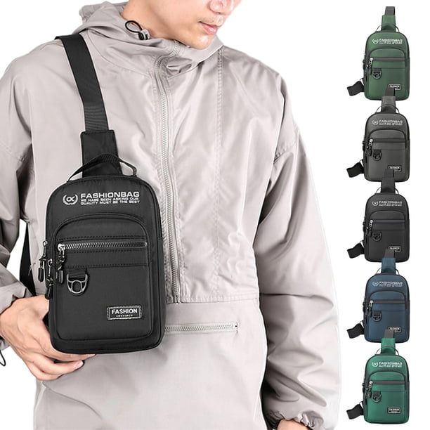 Xihbxyly Riñonera para Hombre, Tejido Impermeable, Bolsillo Oculto Antirrobo, Puerto de Carga Usb, Correa Transpirable, Versátil para Deportes Al Aire Libre, Bandolera de Viaje, Tamaño 27 X 17 X 9 Cm