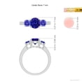 thumbnail image 4 of Angara Natural 1.45 Ct. Tanzanite with Tanzanite Classic Ring in 14K White Gold for Women (Ring Size: 11.5), 4 of 9