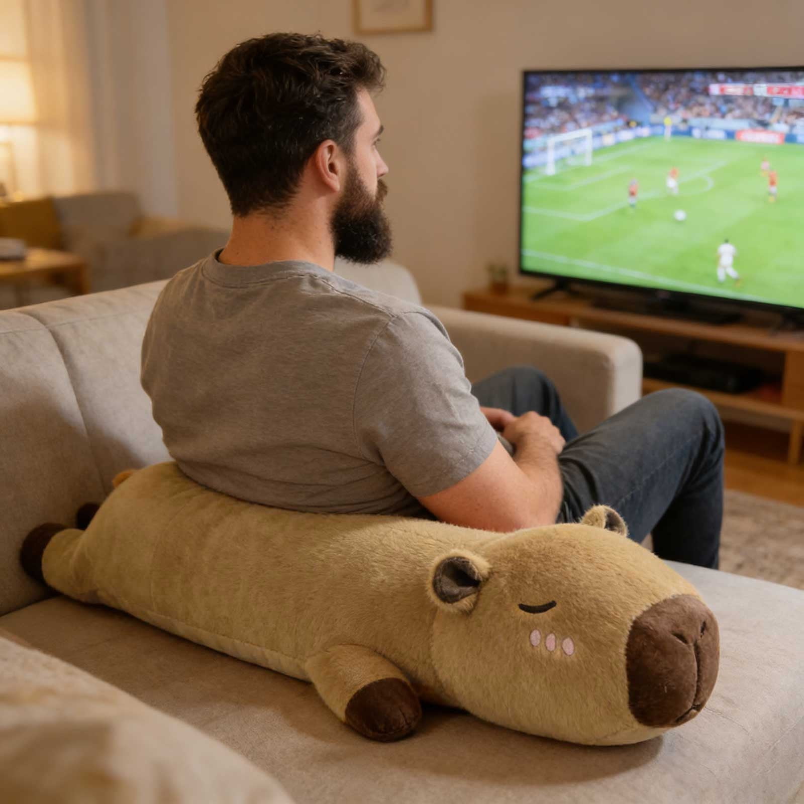 Weighted Capybara Plush, Weighted Capybara Stuffed Animal, Cute Plushies Soft Pillow Toy Gift for Kids Adults 26.7 Inch, 1.19 Lbs