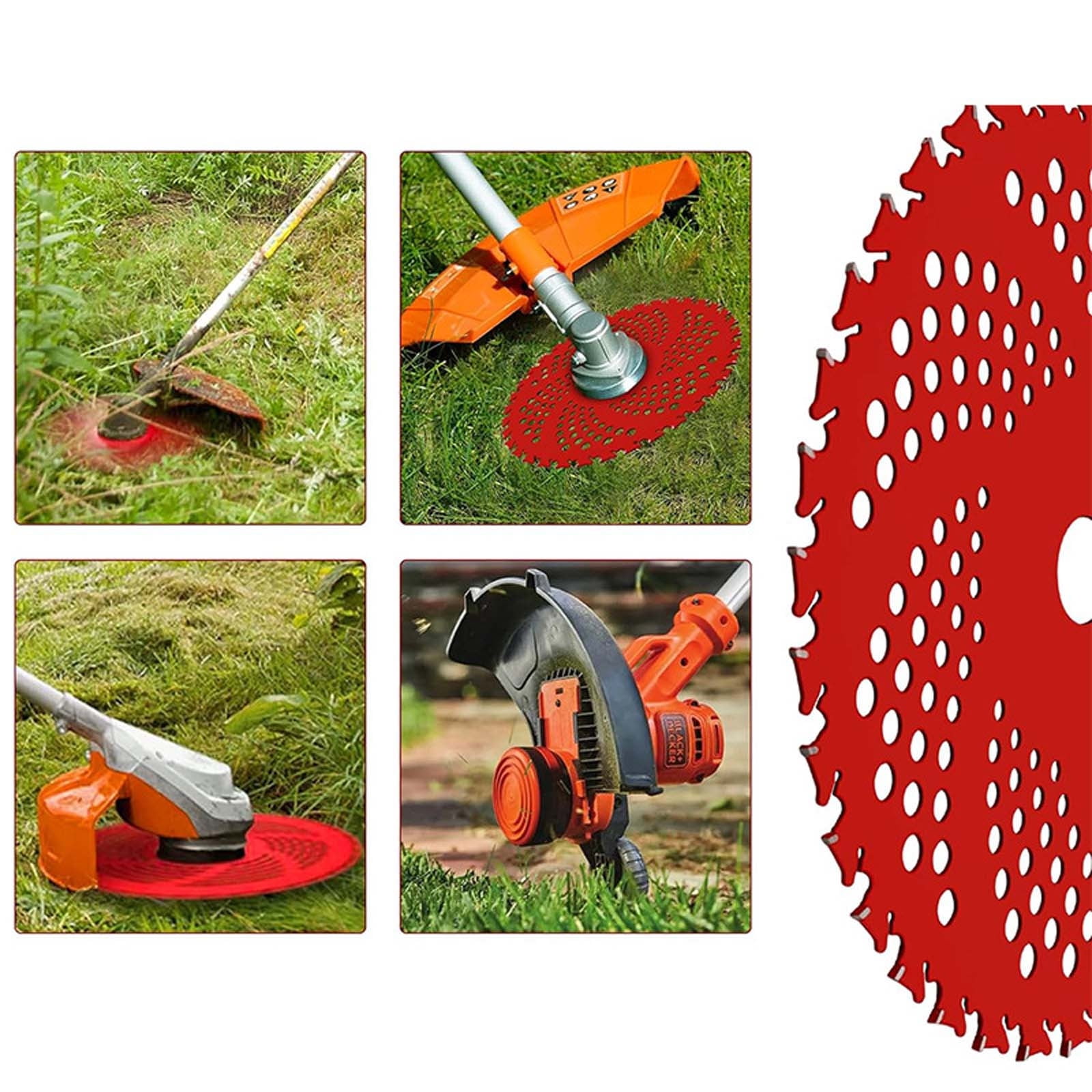 Kieccall Grass Cutter Blade Garden Tool 9 Inch 36 Tooth Tungsten Carbide Steel Blade for Lawn Trimmer Landscaping Equipment Accessory weeding tool