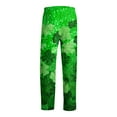 thumbnail image 4 of Fabrcox Saint Patricks Day Men Pajama Pants Slim Fit Elastic Waist Drawstring Green Shamrocks Print Men Pajama Pants Casual Soft Wide Leg Sleepwear Pants, 4 of 6