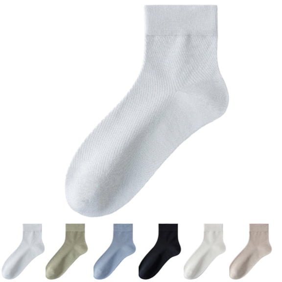 Men's Ultra Thin Breathable Mesh Ankle Socks, Summer Crew Socks,Non-Slip Moisture Wicking for Business & Casual Wear,Light Gray