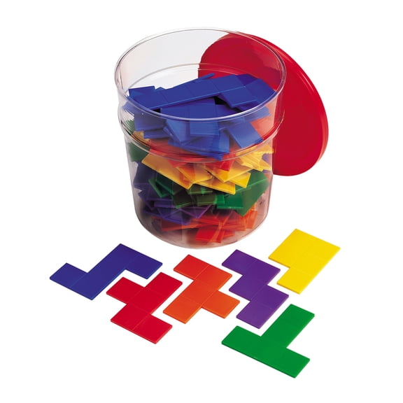 Learning Resources Rainbow Premier Pentominoes, 72 Pieces