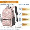 thumbnail image 3 of 17 Inch Lightweight Backpack,PVC Waterproof Oxford Fabric, Ergonomically Designed, with Large Capacity, Wildflower Garden Aesthetic Floral Print, 3 of 5
