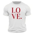 thumbnail image 3 of Ceisia Men's Casual Heart-Printed Short Sleeve Crew Neck Gift T-Shirt, 3 of 4