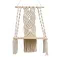 thumbnail image 1 of Estante De Pared De Macramé Bohemio, Estante Flotante Tejido A Mano Con Cuerda De Algodón, Soporte Para Plantas, Organizador De Estante De Pared Para Sala De Estar, Dormitorio,, 1 of 8