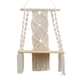 thumbnail image 1 of Estante colgante de pared de macramé bohemio, decoración de pared de macramé, tapiz con borlas tejidas, estante de pared hecho a mano, soporte para plantas de cuerda de algodón, tapiz, 1 of 10