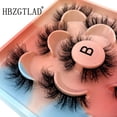 thumbnail image 2 of Nuevo 5 pares de pestañas de visón 3D pestañas postizas de visón natural volumen dramático extensión de pestañas falsas Faux Cils herramienta de maquillaje al por mayor Tan Jianjun unisex, 2 of 2