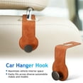 thumbnail image 3 of BRIGHTFUFU Brown Headrest Hook Car Organizer Car Purse Hanger for and Coat Storage, 3 of 6
