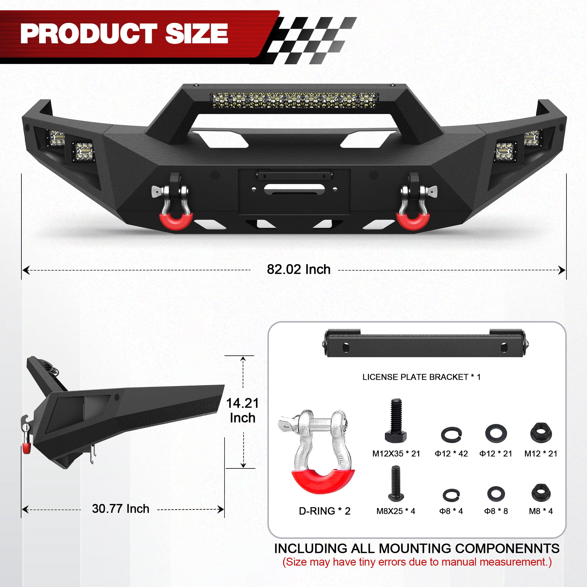 POFENZE Front Bumper for 2016-2024 Nissan Titan XD only