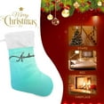 thumbnail image 4 of Custom Christmas Stockings Blurred Turquoise Water Christmas Presonalized Large Stocking Sock, Set of 1 Xmas Party Winter Decor Candy Bag Gift, 17.7 Inch, 4 of 7