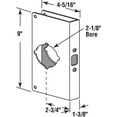 thumbnail image 2 of 1-3/8 in. x 9 in. Thick Solid Brass Lock and Door Reinforcer, 2-1/8 in. Single Bore, 2-3/4 in. Backset, 2 of 2