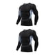 thumbnail image 4 of Jumpingount Ropa interior térmica para hombre, medias elásticas deportivas de secado rápido, camisetas de manga larga para esquiar y correr, Estilo de malla, XXXL 2piezas, 4 of 6