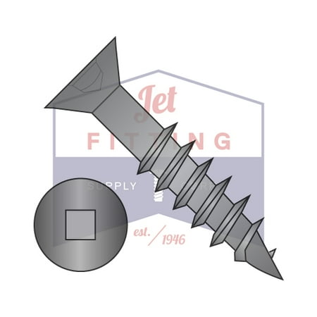

#8 x 2 3/4 Deep Thread Wood Screws | Square | Flat Head | Steel | Black Oxide | No Nibs (Quantity: 1900)