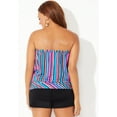 thumbnail image 2 of Swimsuits for All Bandeau Blouson Tankini Set With Banded Short, 2 of 4