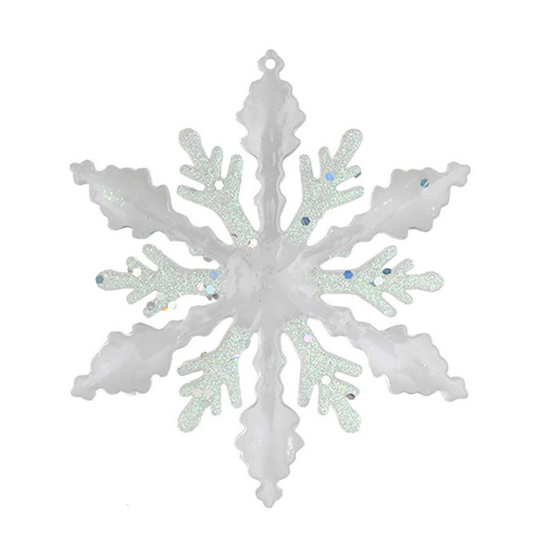 Kiewfjdk Christmas Acrylic Crystal Snowflakes Ornaments Christmas Tree  Snowflake Ornaments Clear Xmas Tree Pendant 
