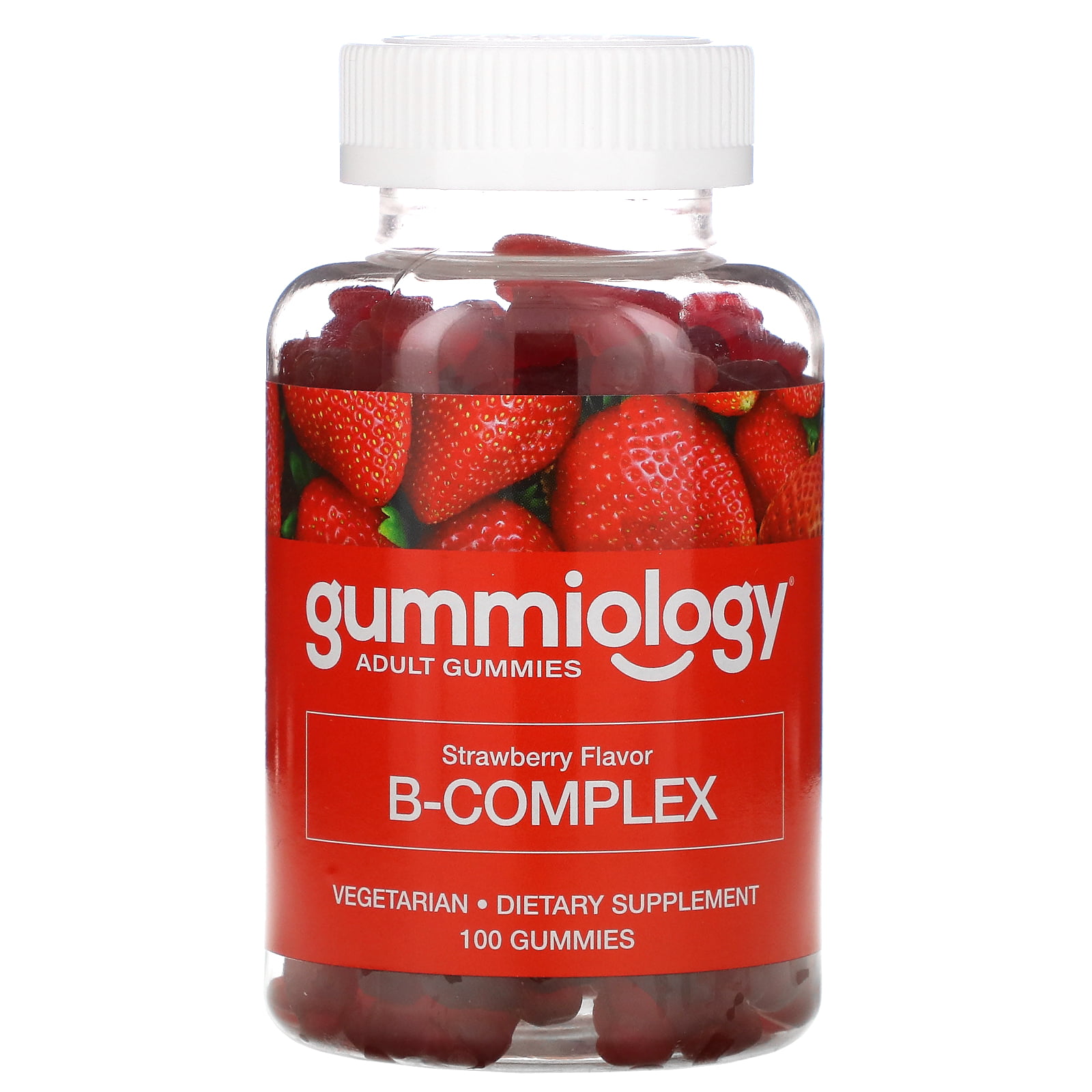 Gummiology B Complex Gummies Strawberry Flavor 100 Gummies Walmart