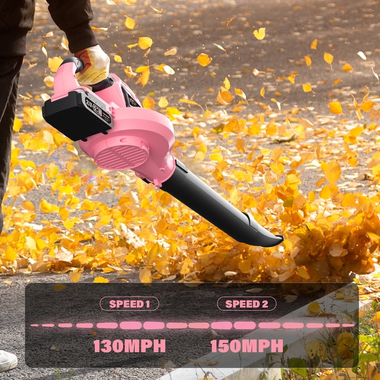 150MPH Cordless Leaf Blower – 21V Handheld Electric Vacuum Dust Cleaner With 2 Batteries & Bag