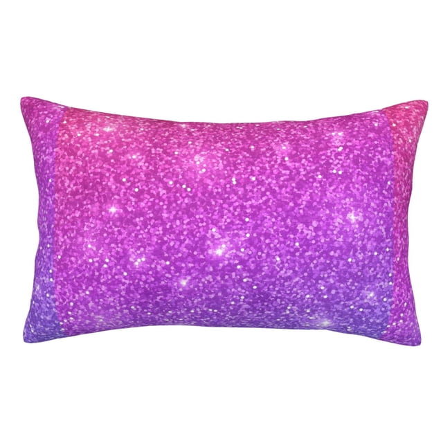 Balery Pink Purple Glitter Funda de Cojín Estampada, Regalos para Mujeres, Regalos de Amor para Ella, Regalos para Novia o Esposa, Funda de Almohada-14"x20"