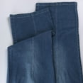 thumbnail image 6 of Difdany Pull On Womens Jeans Baggy Stretchy High Waisted Denim Wide Leg Trouser Pants Trendy Front Seam 90s Loose Jean Blue S, 6 of 7